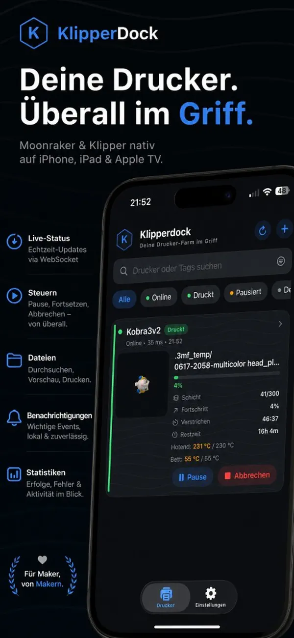 KlipperDock — CONECTA IMPRESORAS